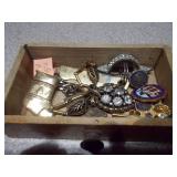 Mini 3 Drawer Salesmans Sample Dresser full of Jewelry