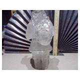 Plastic Glass Looking Santa