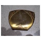 This is a collection of vintage or antique trinket, pill, or snuff boxes