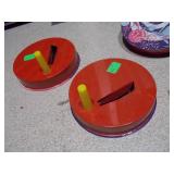 These are vintage metal tin New Year