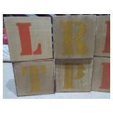 These are classic wooden alphabet blocks.