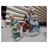 These are vintage bisque porcelain figurines