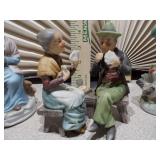 These are vintage bisque porcelain figurines