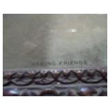 This is a 1906 lithograph print titled "Making Friends," published by Hallen and Weiner.