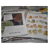 The image shows a collection of assorted vintage print ephemera