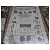 The image shows a collection of assorted vintage print ephemera