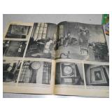 The image shows a collection of assorted vintage print ephemera