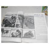 The image shows a collection of assorted vintage print ephemera