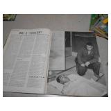 The image shows a collection of assorted vintage print ephemera