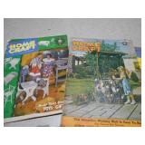 The image shows a collection of assorted vintage print ephemera