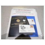 The image displays a welcome letter and promotional material for the Postal Commemorative Society