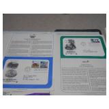 The image displays a welcome letter and promotional material for the Postal Commemorative Society