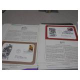 The image displays a welcome letter and promotional material for the Postal Commemorative Society