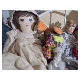 Assorted Collectable Dolls-Lots 200 to 250 are unsold items from 1st auction.