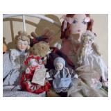 Assorted Collectable Dolls-Lots 200 to 250 are unsold items from 1st auction.