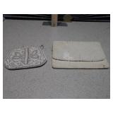 These are vintage beaded clutch purses,