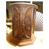 The item in the image is the BASE of an octagonal (or hexagonal) curio cabinet