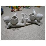 The image displays a collection of assorted vintage Christmas decorations and ornaments