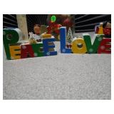 The image displays a collection of assorted vintage Christmas decorations and ornaments