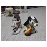 The image displays a collection of various ceramic figurines