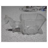 This image displays a collection of glass items,