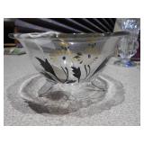 This image displays a collection of glass items,