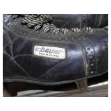 These are vintage black leather ice skates