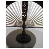 This is a round side table