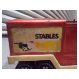 vintage Buddy L Stables truck and trailer