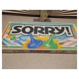 This image features a vintage 1992 edition of the board game Sorry!