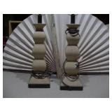 vintage-style plaster or cast resin table lamps