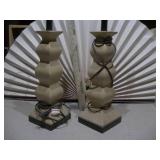 vintage-style plaster or cast resin table lamps