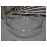 This collection features vintage tempered clear glass bakeware