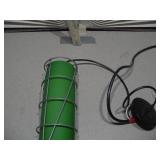 vintage industrial-style cage pendant light