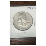 1962 d Benjamin Franklin half dollar