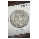 1962 d Benjamin Franklin half dollar