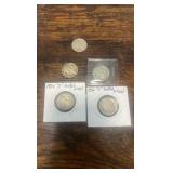 buffalo nickels lot of 5 1926-1936