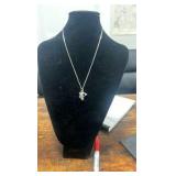 sterling silver fish pendant and chain