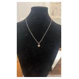 sterling silver K charm and necklace