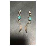 Sterling silver and turquoise earrings