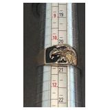 Sterling silver and black hills gold ring size 11