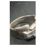 sterling silver Harley Davidson ring