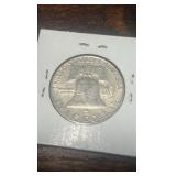 1960 d Benjamin Franklin half dollar