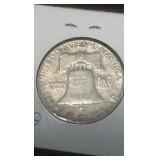 1962 d Benjamin Franklin half dollar