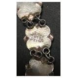 Sterling silver rose bracelet