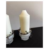 Candle Holders Set of 3 With Beaded Wire Accents