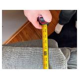 Accent Chair With Ottoman - Blue-Gray Upholstery, Round Cushion