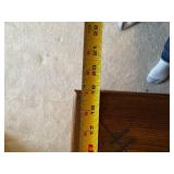 Oak-Finished Solid Wood Two-Door Storage Cabinet Base with Open Top Frame