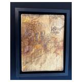 Framed Vintage World Map Print - Antique Style Wall Art