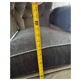 Tufted Armchair - Gray Upholstery, Approx 36-40in Wide